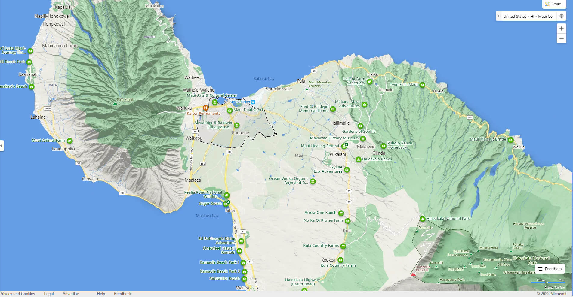 Kahului Map Hawaii